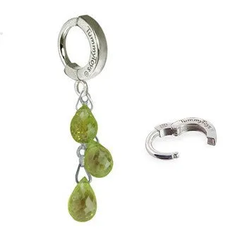 TummyToys® Natural Peridot Dangle on Pure Platinum Clasp