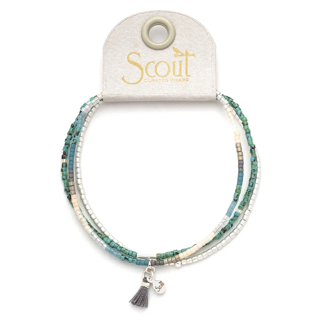 Turquoise Multi Silver Miyuki Bracelet Trio