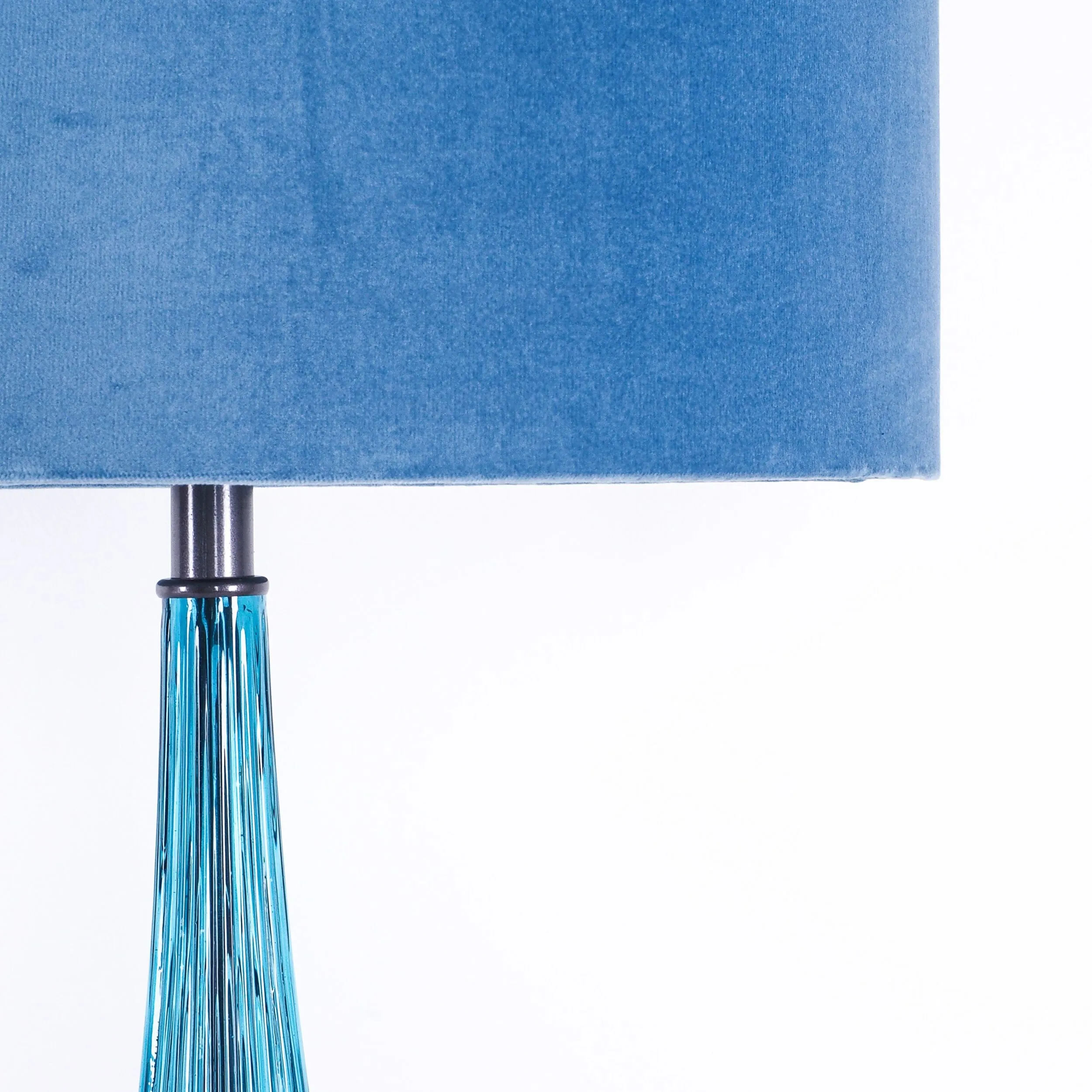 Velvet Table Lamp Turquoise 70cm