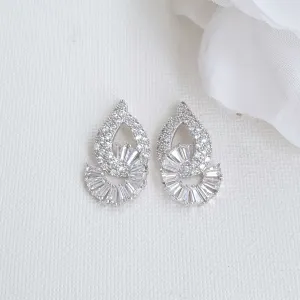 Wedding Stud Earrings-Amanda