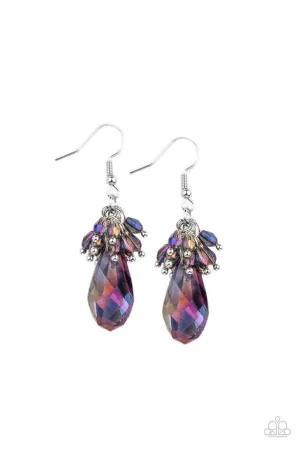 Well Versed in Sparkle - Purple Earrings - Paparazzi Accessories