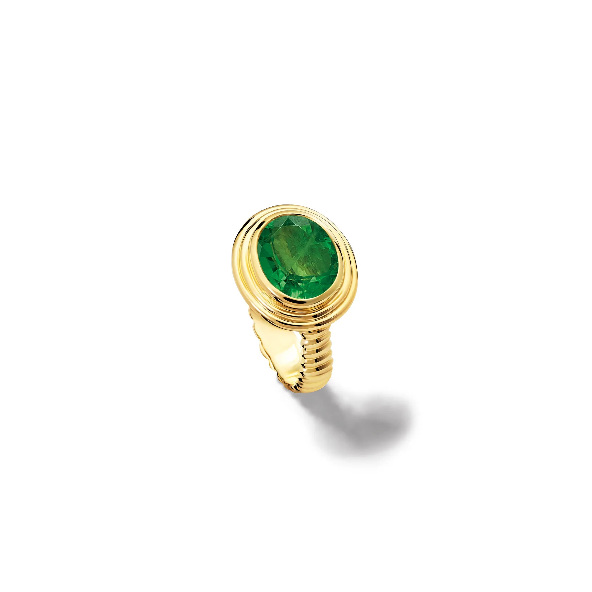 Whirlpool II Ring 18ct Yellow Gold - Tsavorite Garnet