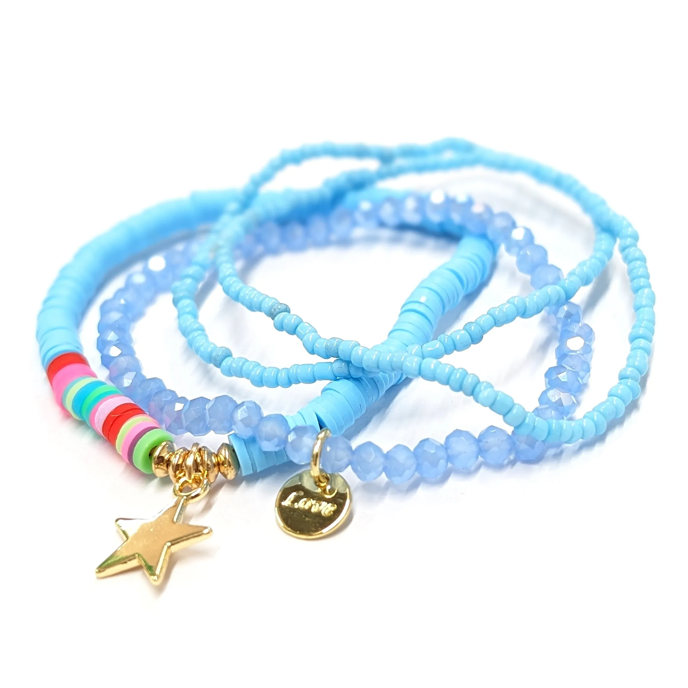 'You Are A Star' Bracelet Set - Sky Blue